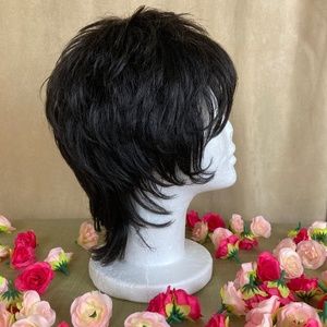 Layered Pixie Cut Shag Wig, Color 1B